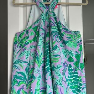 Lilly Pulitzer Green and Purple Halter tank